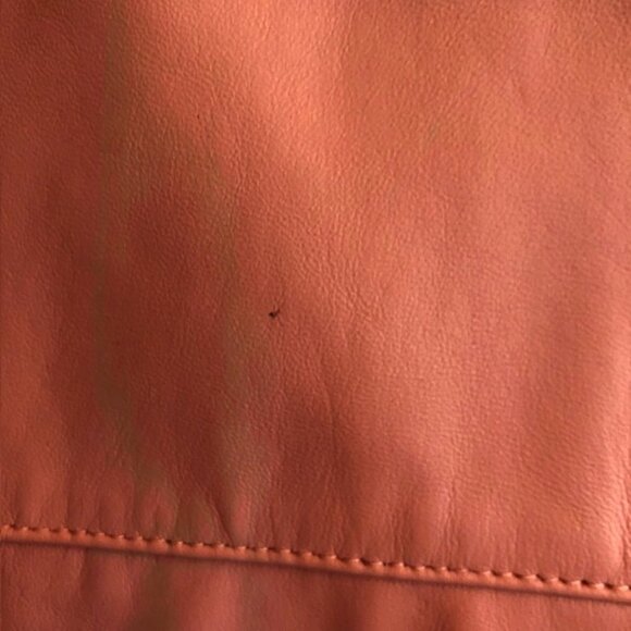 BUSHWACKER Leather Zip Front & Cuffs Pink Jacket Large Vintage - Picture 14 of 17